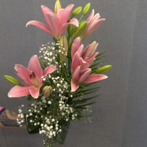 3 szál ázsiai liliom zölddel