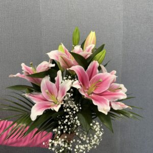 3 szál királyliliom zölddel